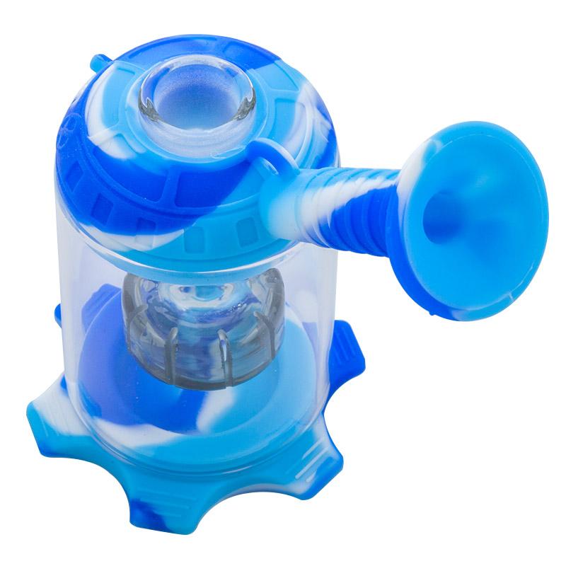 5 Castle Silicone Showerhead Perc Dab Rig (Random Color)