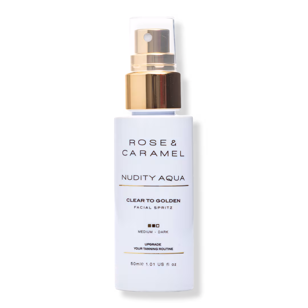 Rose and Caramel  Nudity Aqua Clear To Golden Facial Tanning Mist