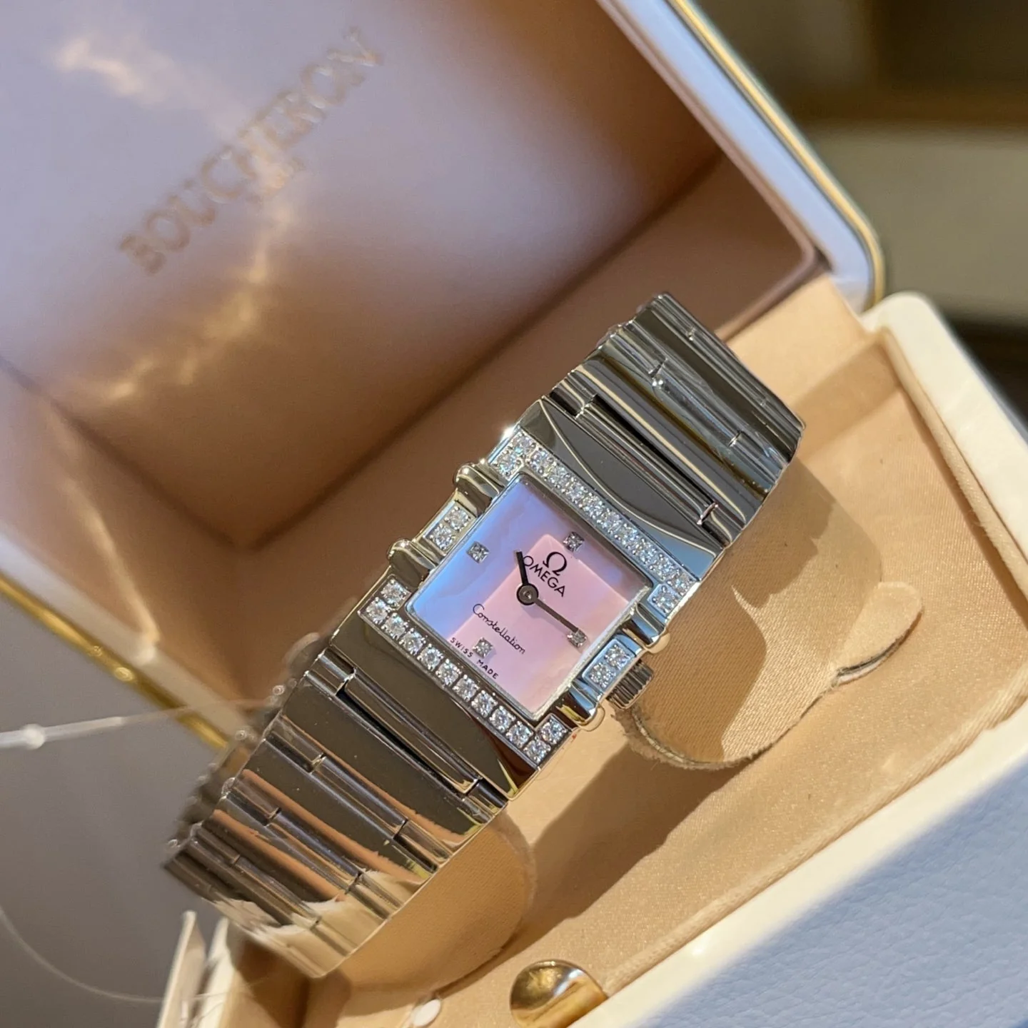 Omega Watch Constellation 22mm Silver Diamond
