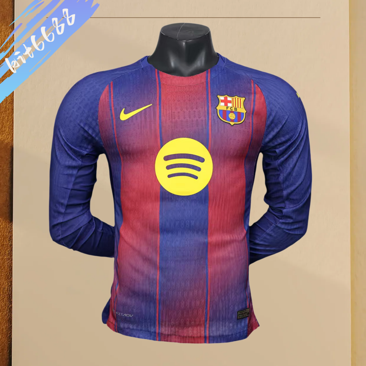 2025/2026 Barcelona Home Long Sleeve Football Jersey（Player）