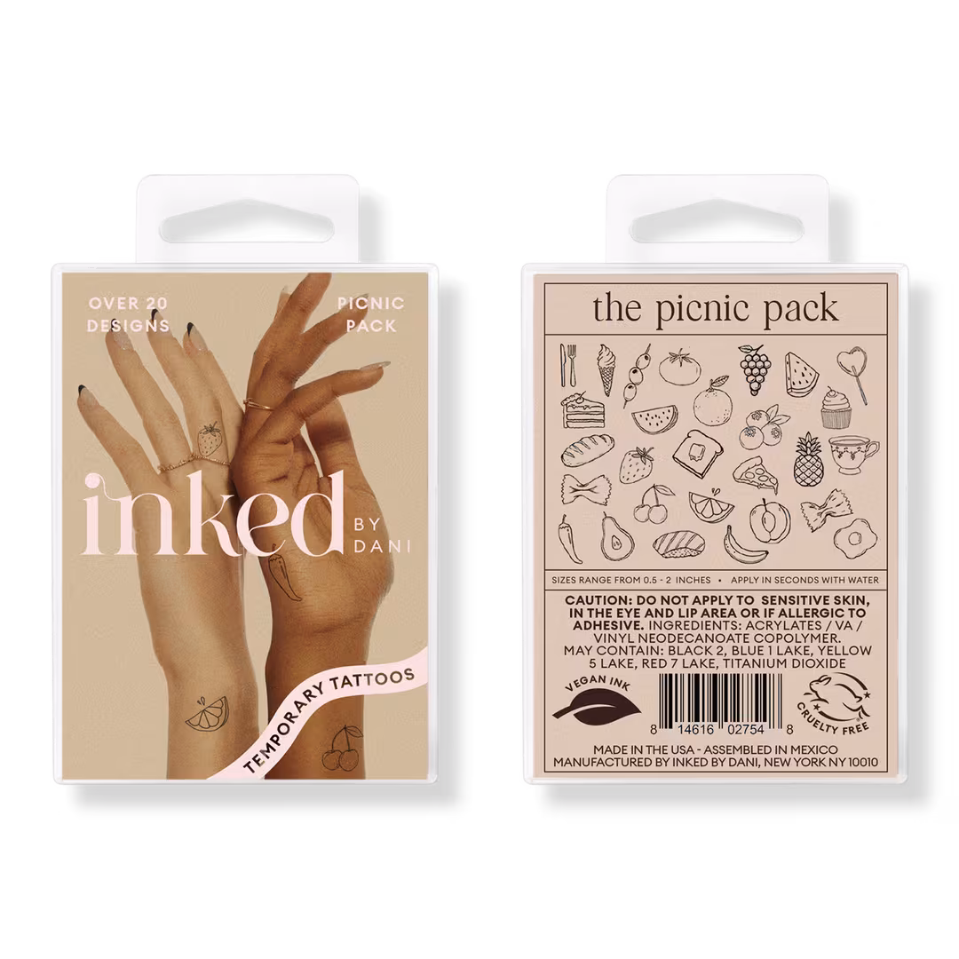 Inked by Dani  Picnic Temporary Tattoo Pack