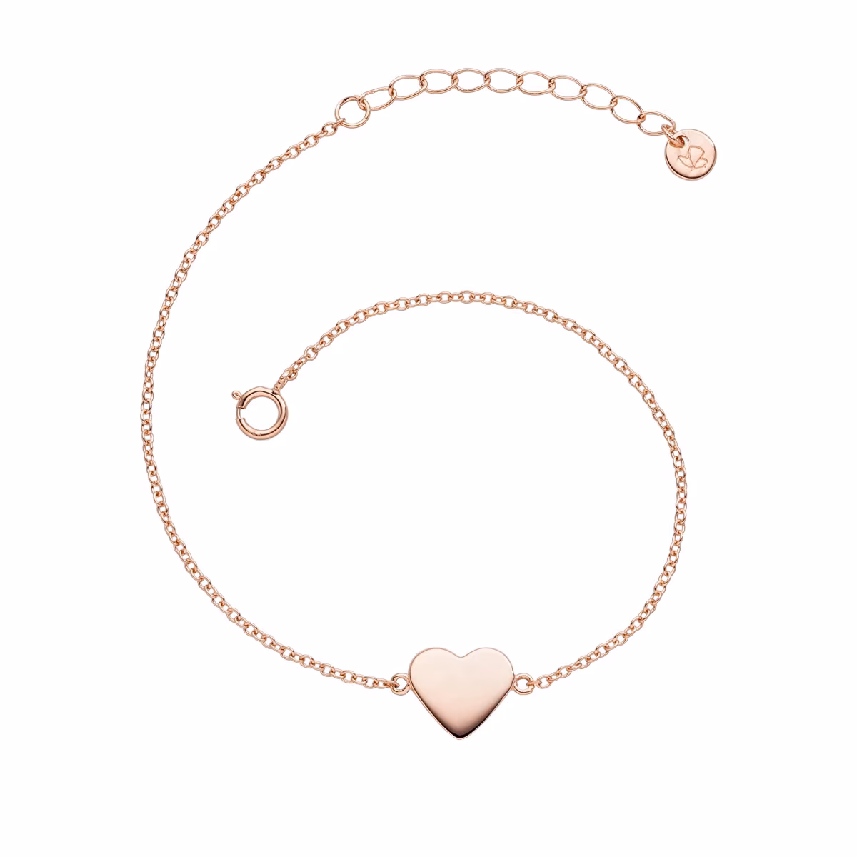 Armband Herz aus Sterling Silber in gelbgold