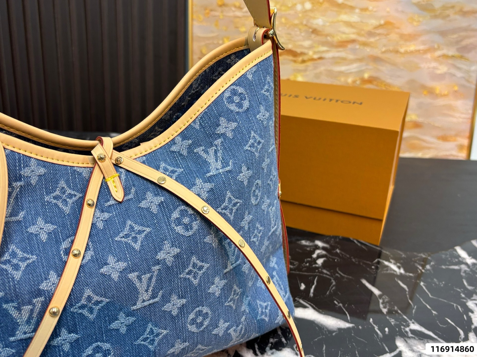 LV CarryAll MM Monogram Denim Bag