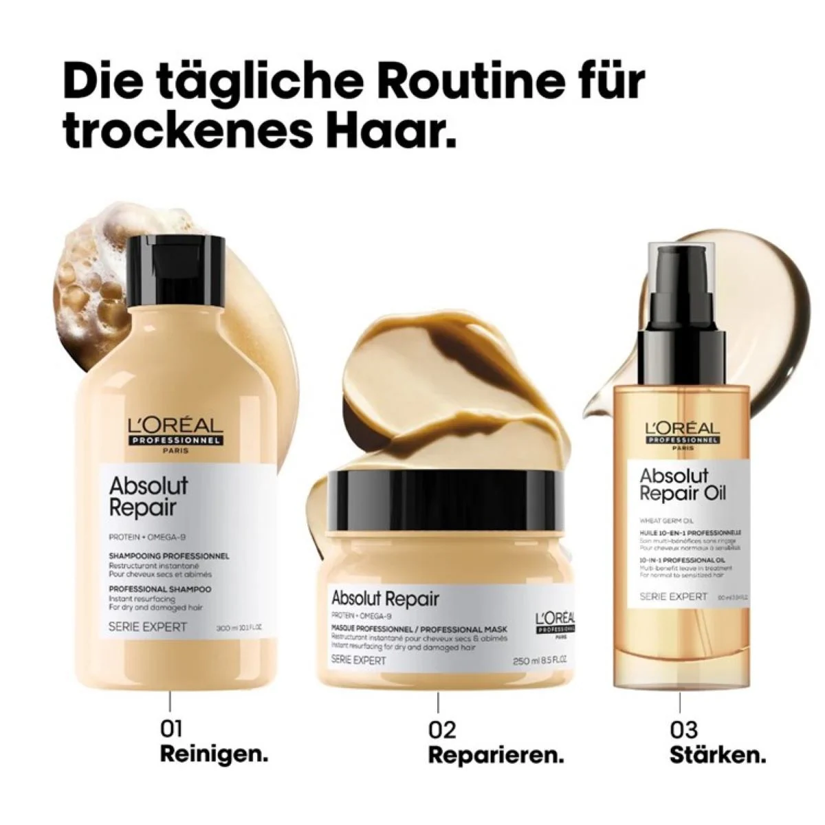 Absolut Repair 3er Set (Shampoo / Maske / Öl)