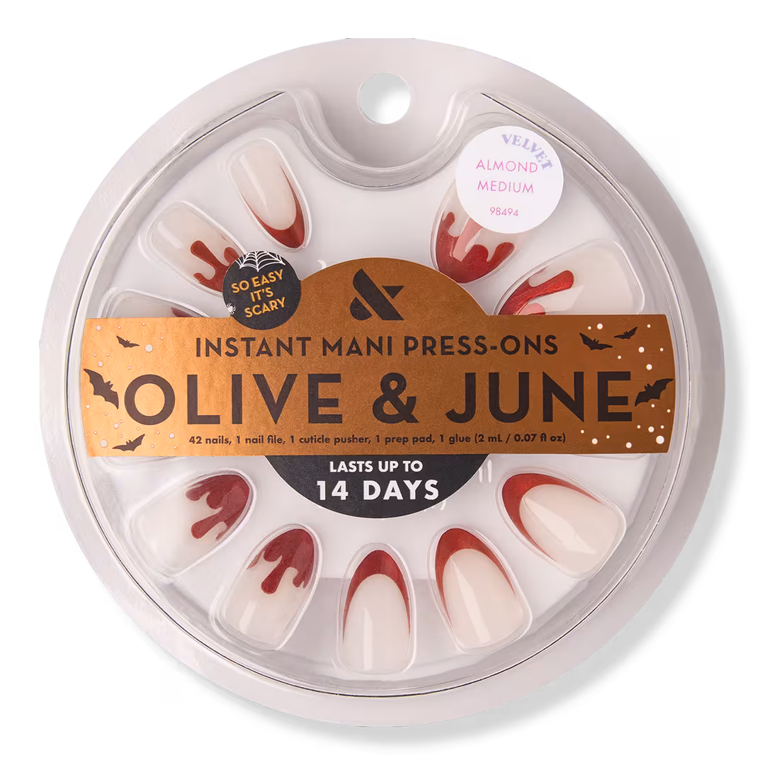 Olive & June  Instant Mani Halloween Press-On Nails Vampire Velvet French
