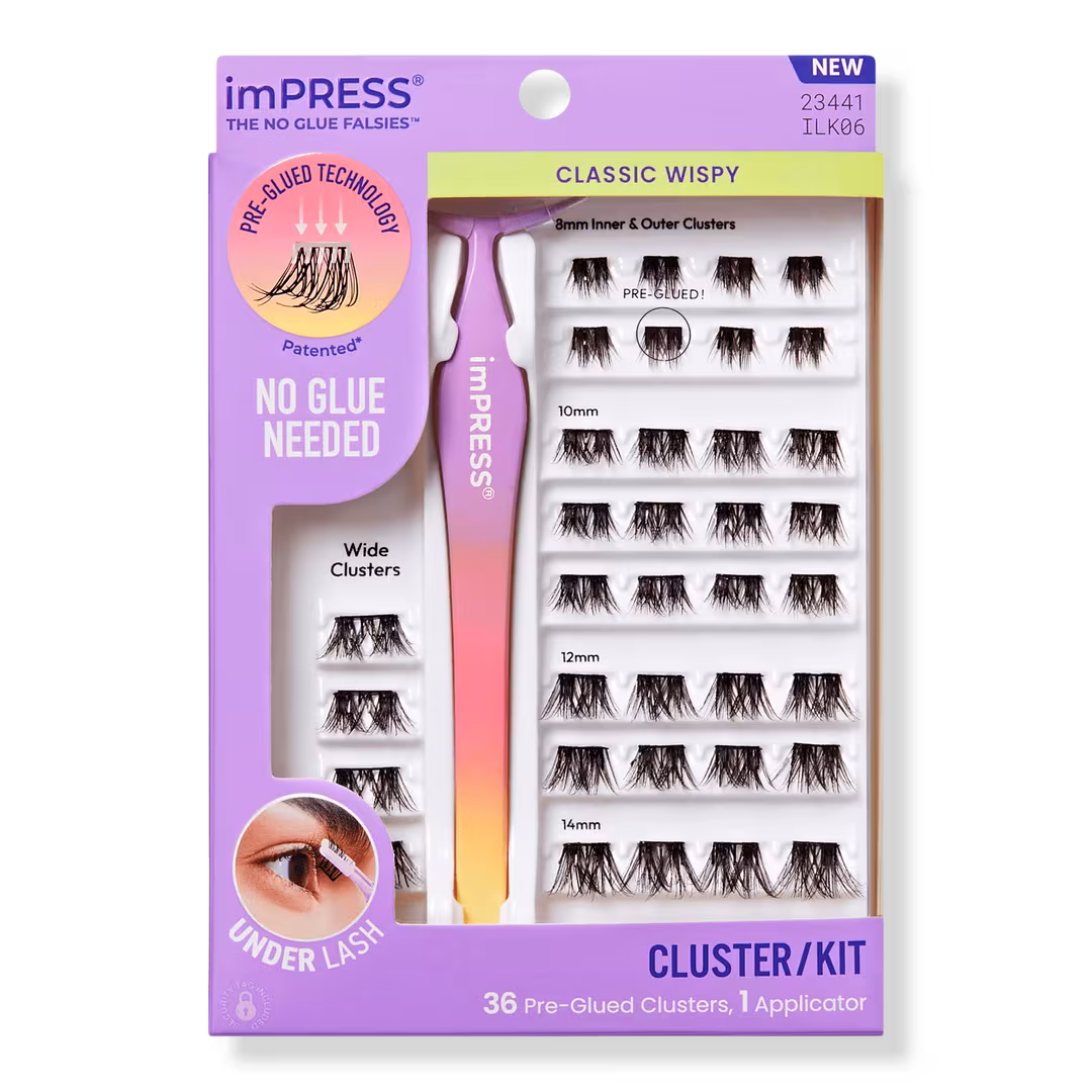 Kiss  imPRESS Pre-Glued Lash Clusters Kit