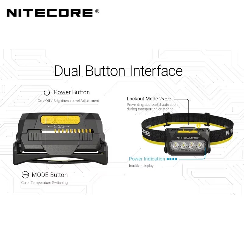 NITECORE HA27 UHE Modular AAA Headlamp 3 Color Temperatures 800 Lumens Led Headlight with HLB1500 Battery for Night Run Camping