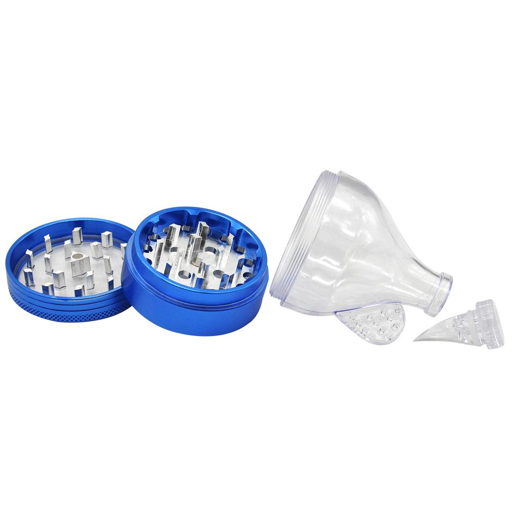 Funnel Aluminum Alloy Herb Grinder 2 Layer
