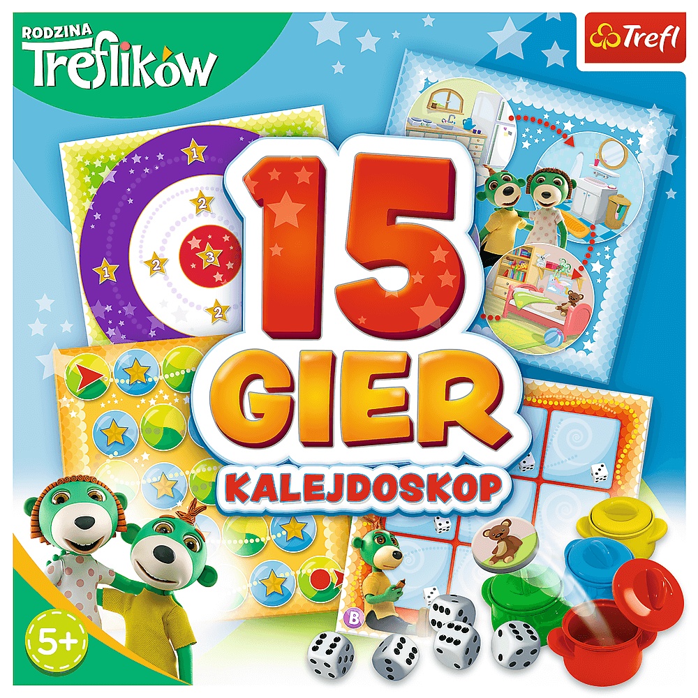 Gra Planszowa Rodzina Treflików Kalejdoskop 15 Gier Trefliki
