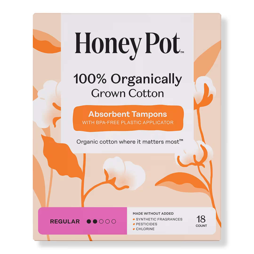 Honey Pot  Organic Cotton Regular, BPA-Free Applicator Tampons