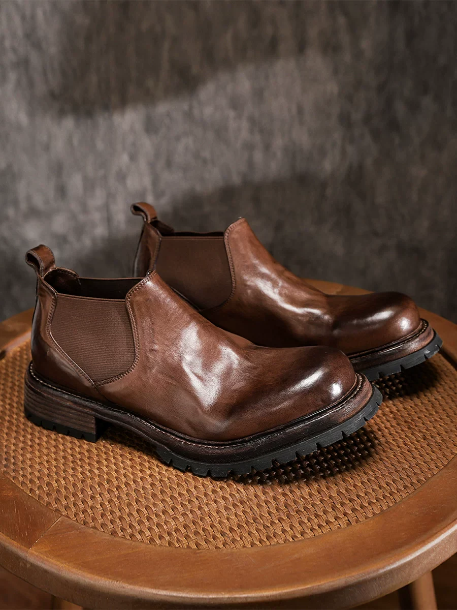 Goodyear Men's Washed Horse Skin Chelsea Short Boots