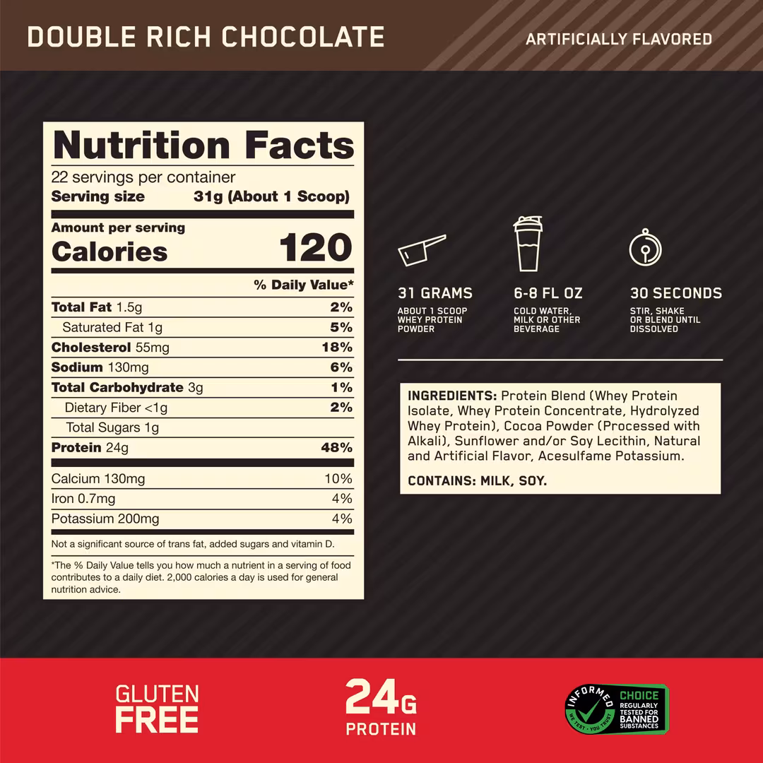Optimum Nutrition  Gold Standard 100% Whey Protein Powder