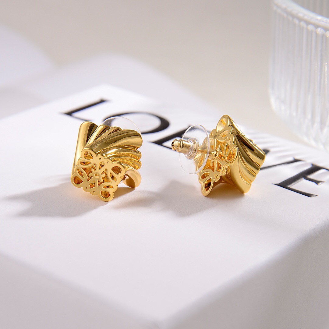Loewe Twisted Anagram Stud Earrings