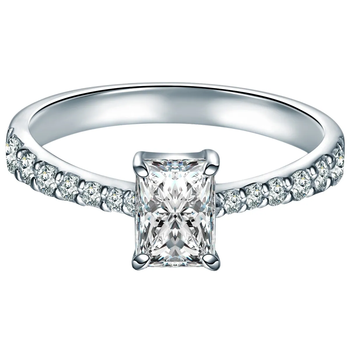 Ring aus Sterling Silber in silber mit Zirkonia