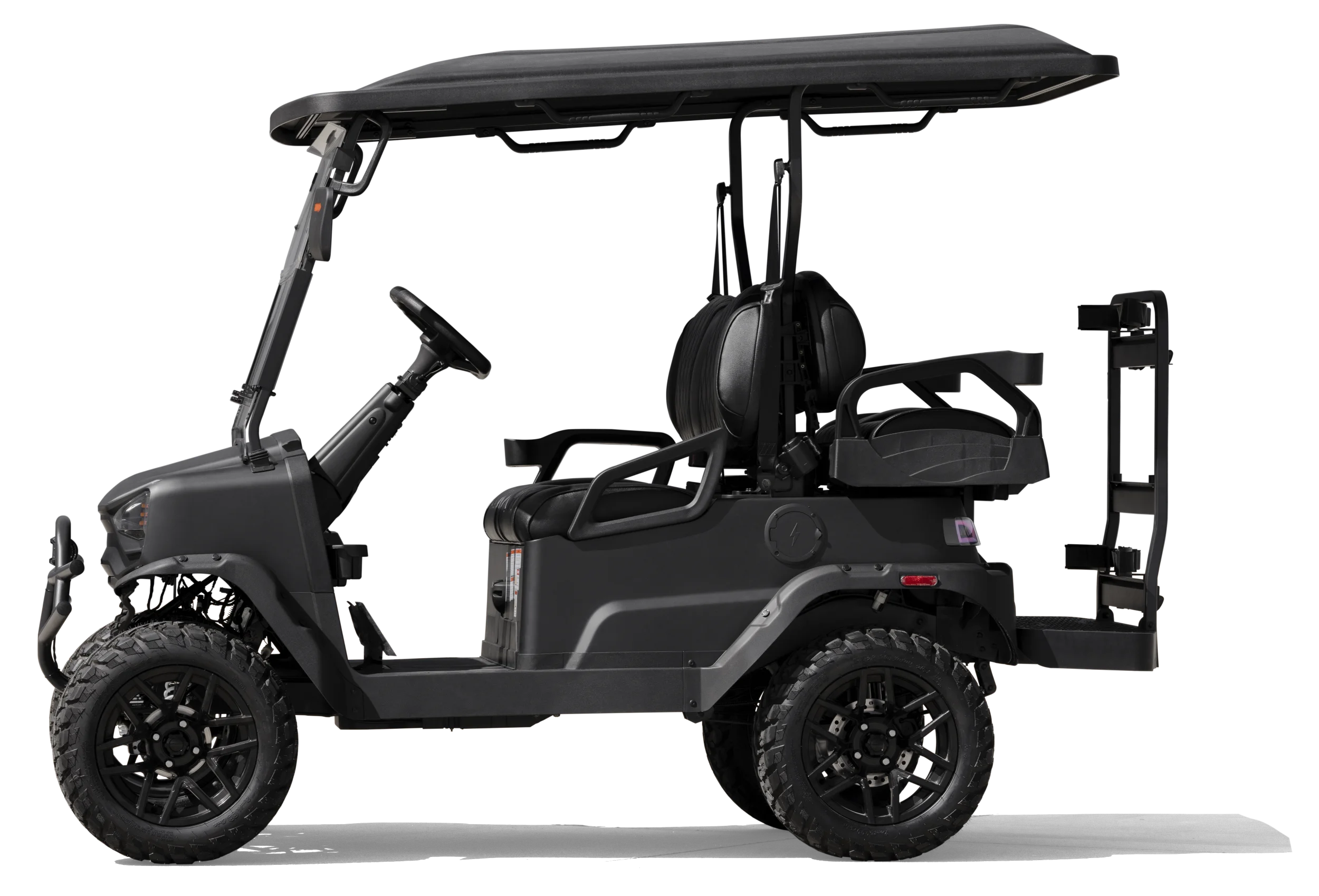 Coleman Powersports CGC2 51.2V Electric Utility Golf Cart, 4-Seater Vehicle Up to 20 MPH & 40 Miles Range, 5kW Motor, LCD Display & Rear Storage, Ages 16 and Up, Matte Black