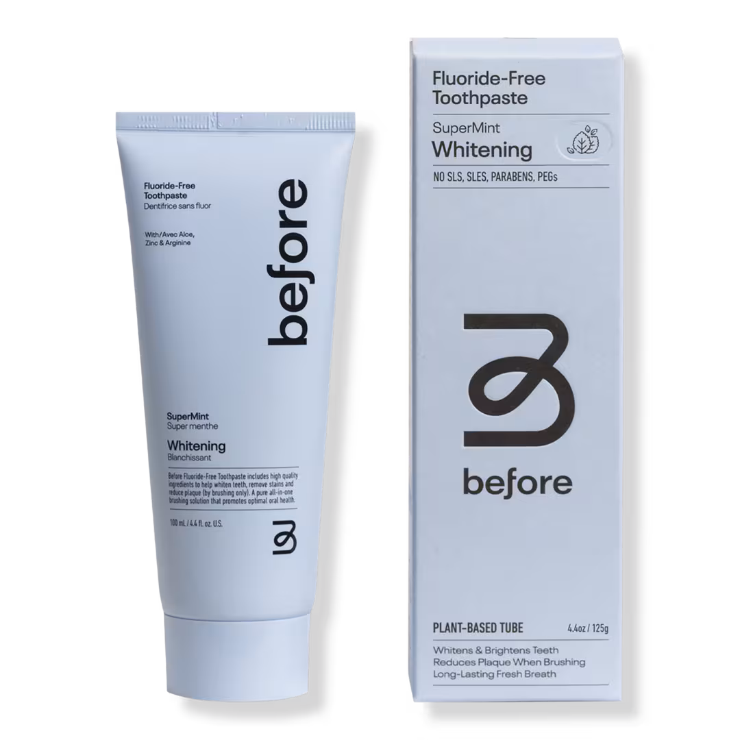 Before Oral Care  Fluoride-Free Whitening SuperMint