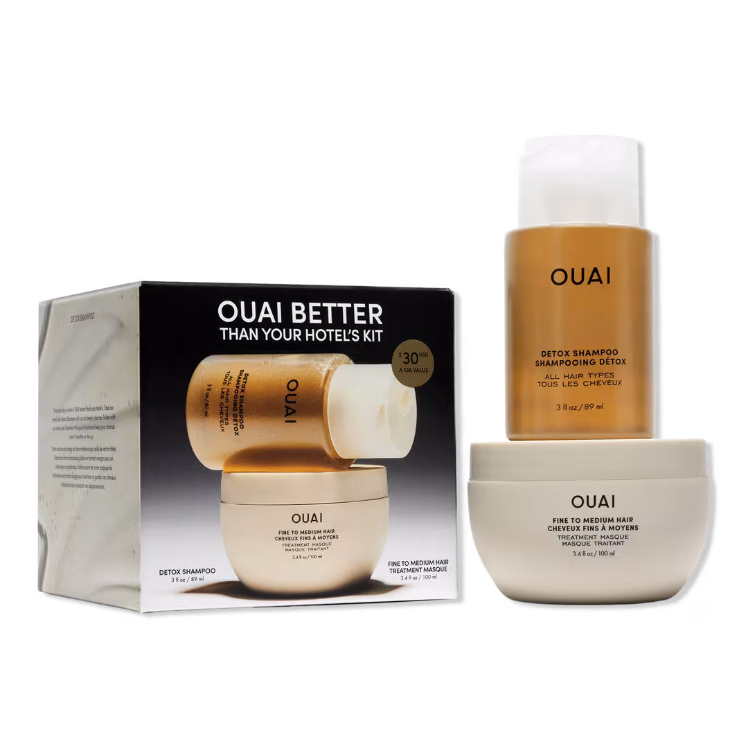 OUAI  Limited Edition Detox Shampoo & Fine to Medium Treatment Mask Kit