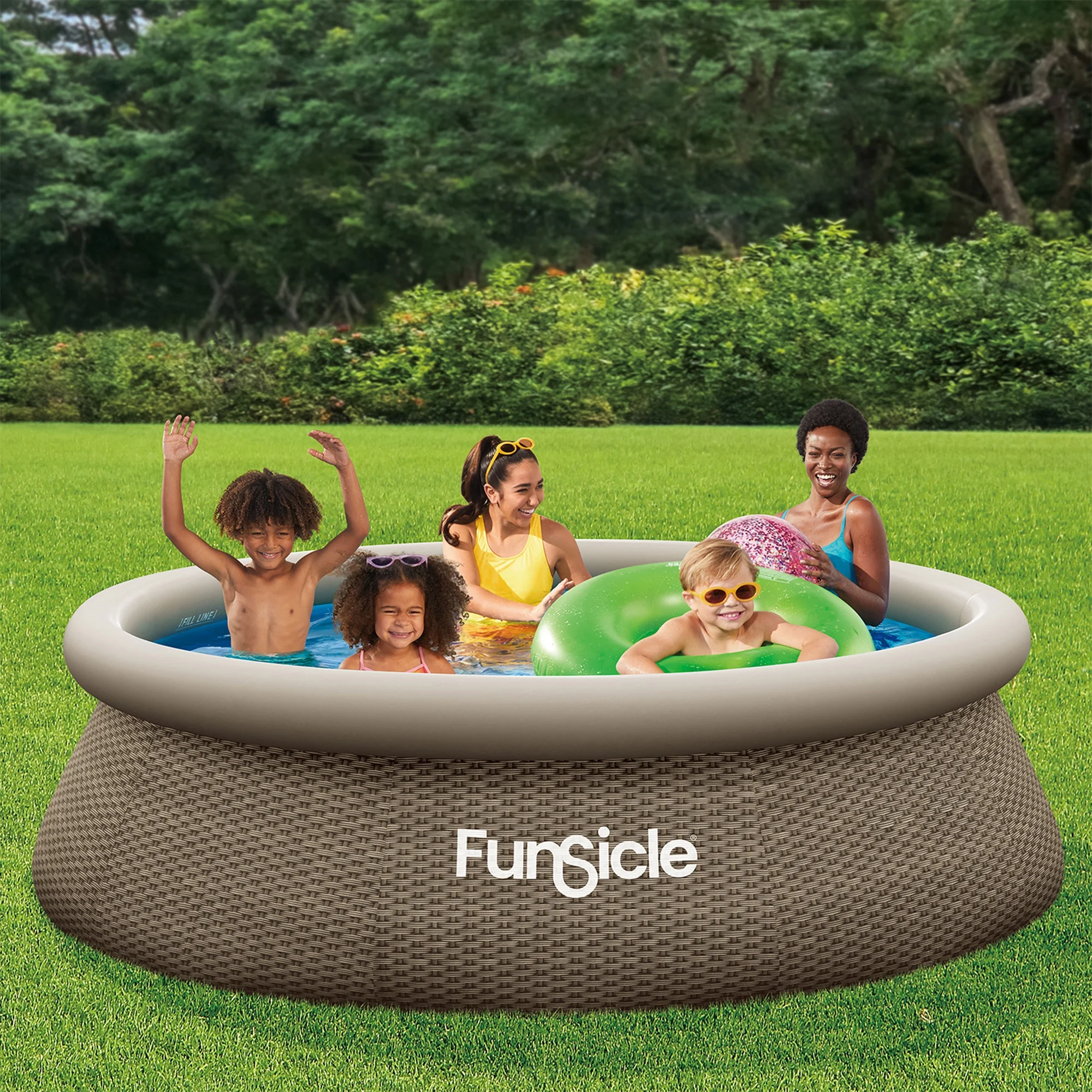 Funsicle 10ft x 30in Round QuickSet Designer Above Ground Pool, Age 6 & up