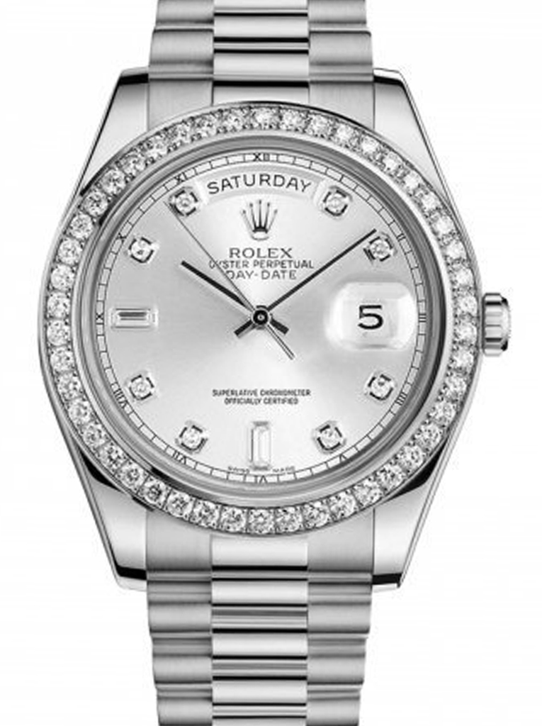 Replica Rolex Day-Date 36mm Silver Dial 118346