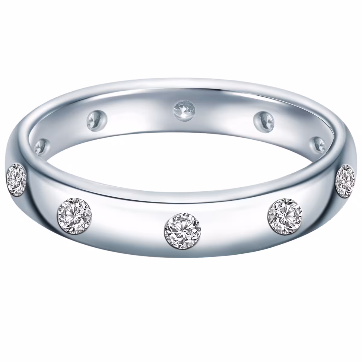 Ring aus Sterling Silber in silber mit Zirkonia