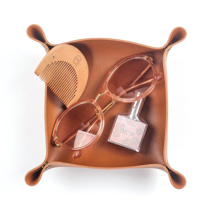 Foldable PU Leather Cut Tobacco Straw Rolling Tray