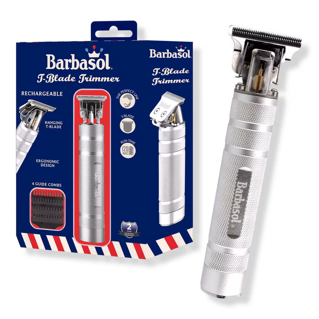 Barbasol Shaving  Stainless Rechargeable Zero-Gap T-Blade Trimmer with 3 Combs