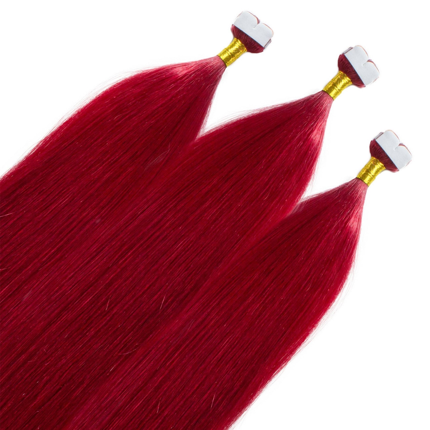 Mini Tape Extensions Premium Echthaar #0/44 Rot-Intensiv