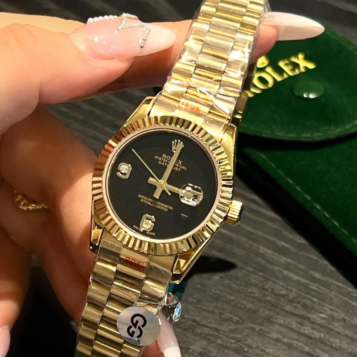 Rolex Watch Datejust 31mm Gold Black