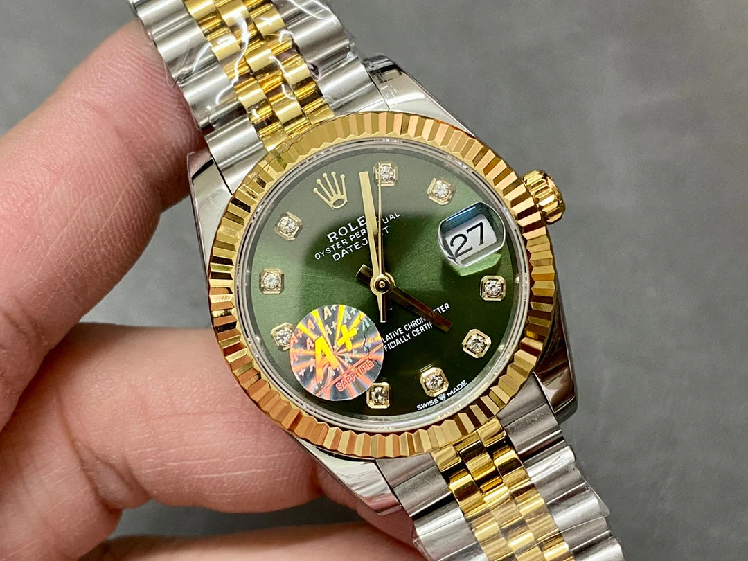 Rolex Watch DATEJUST 31MM GOLD STEEL GREEN DIAL