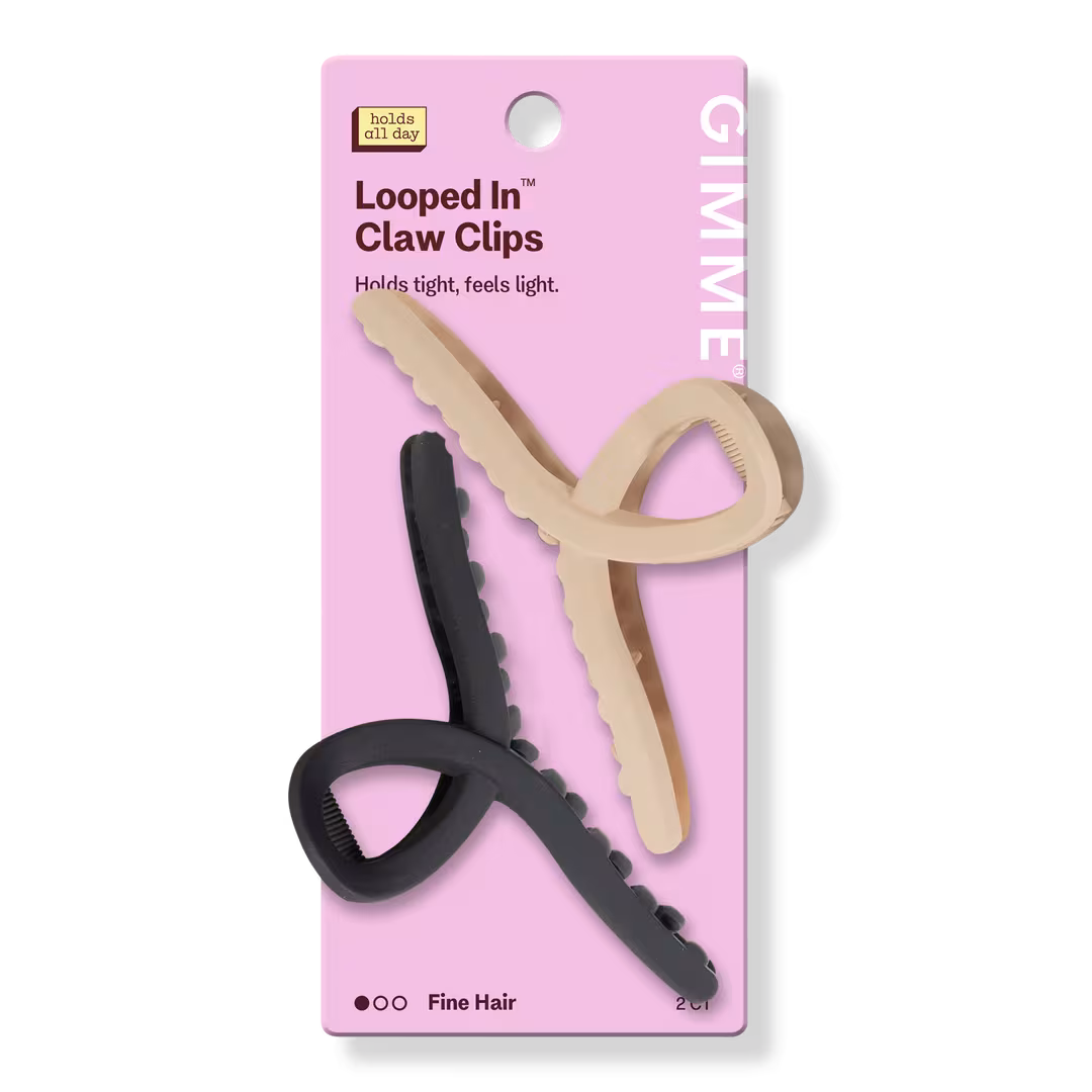 GIMME beauty  Fine Hair - Black & Tan Claw Clips