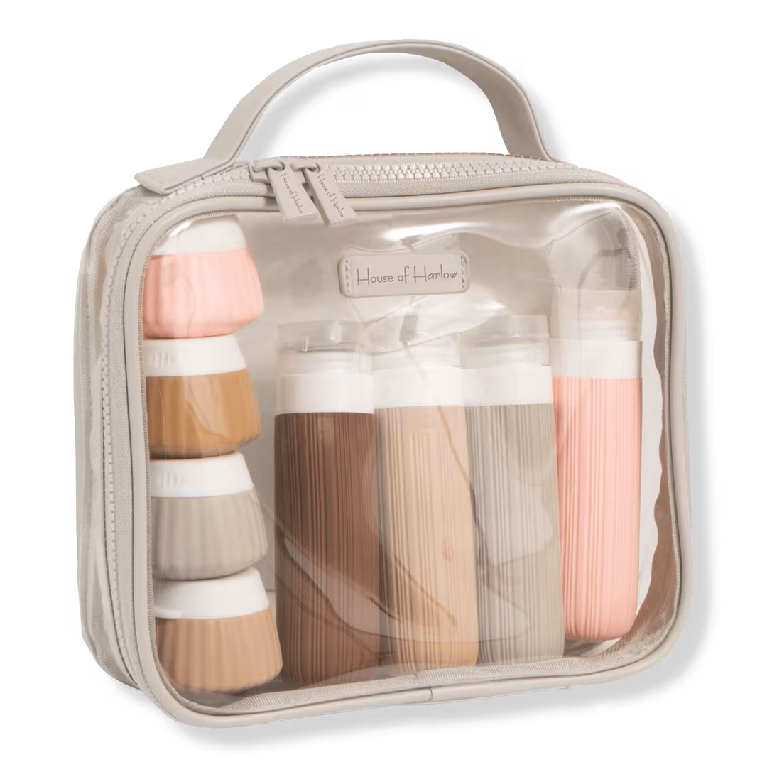 House of Harlow 1960  The Blockbuster Clear PVC Travel Bottle Kit