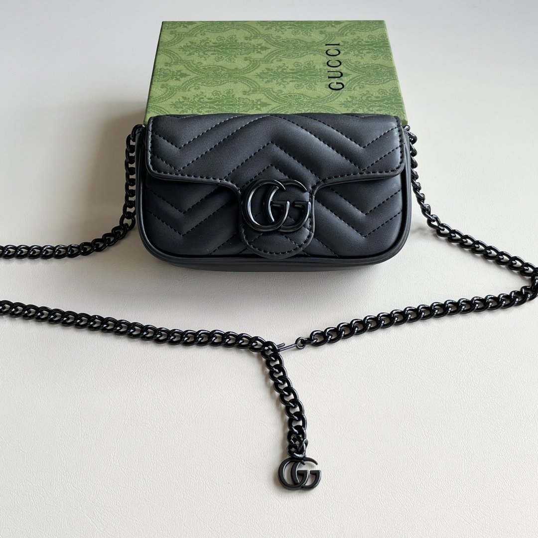 Gucci GG Marmont Super Mini Bag with Black Hardware