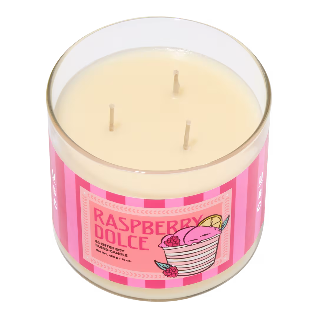 ULTA Beauty Collection  Raspberry Dolce 3-Wick Scented Candle