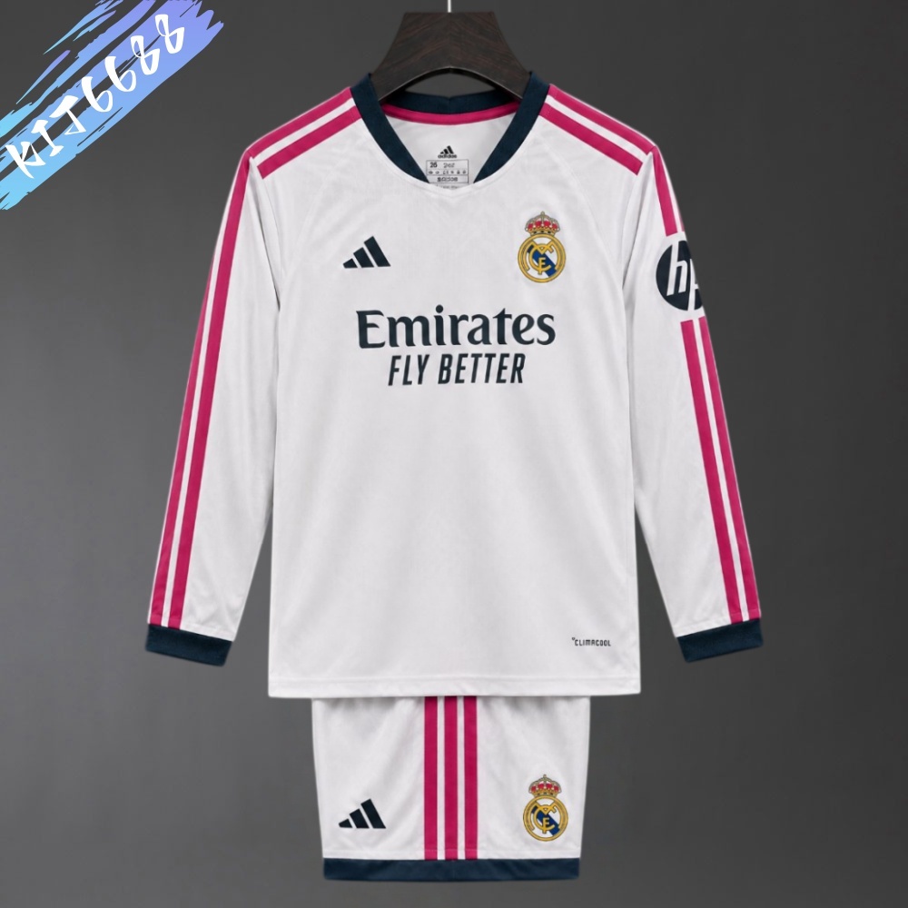 2026/2027 Real Madrid Home Long Sleeve Football Kids Kit socks