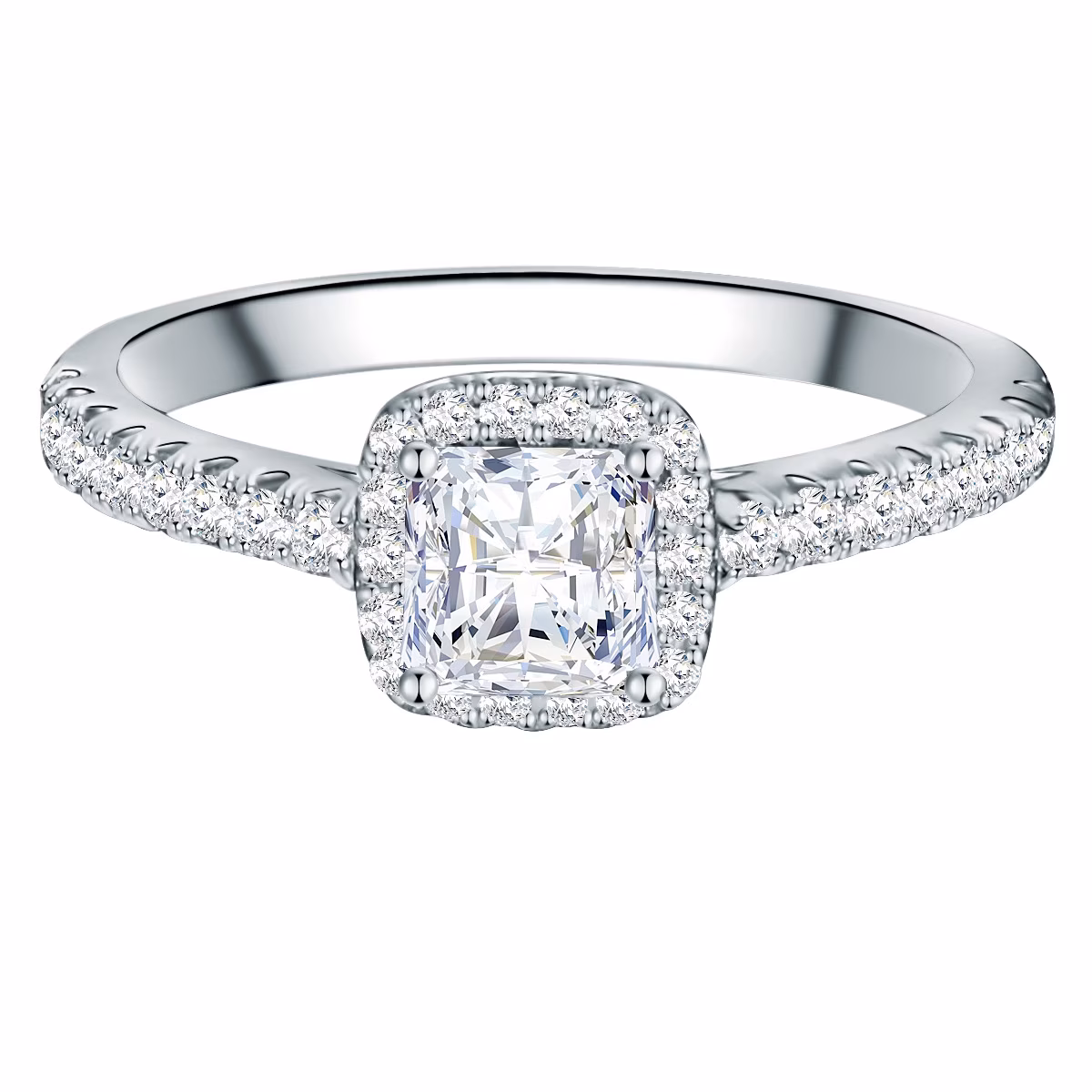 Ring aus Sterling Silber in silber mit Zirkonia