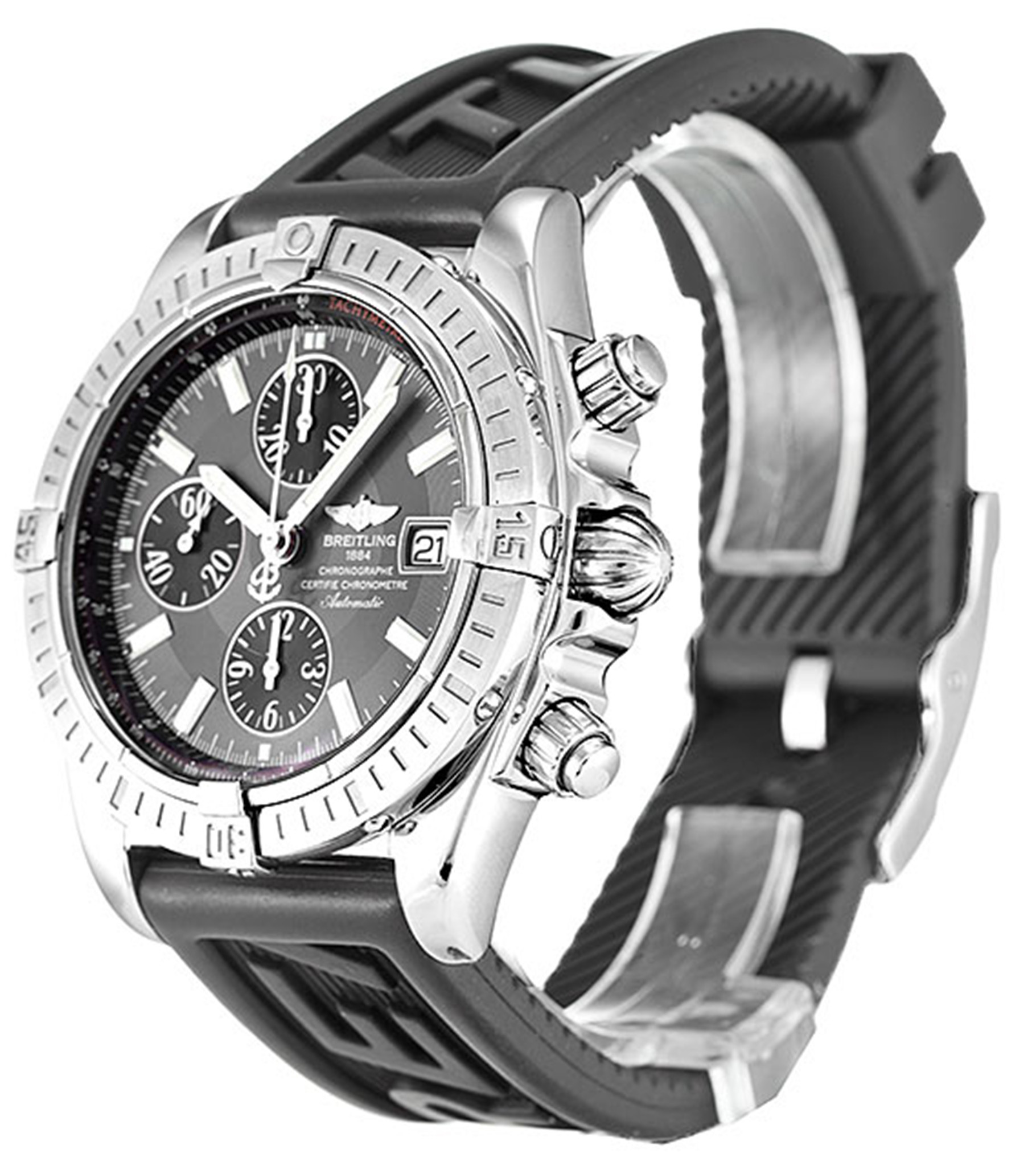 Replica Breitling Chronomat Evolution Black Dial Stick Markers A13356
