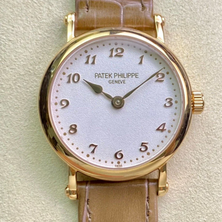 PATEK Watch Calatrava 34.6mm Gold White Dial