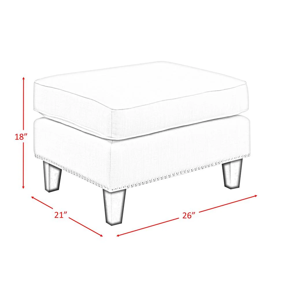 Picket House Emery Ottoman Heirloom Charcoal