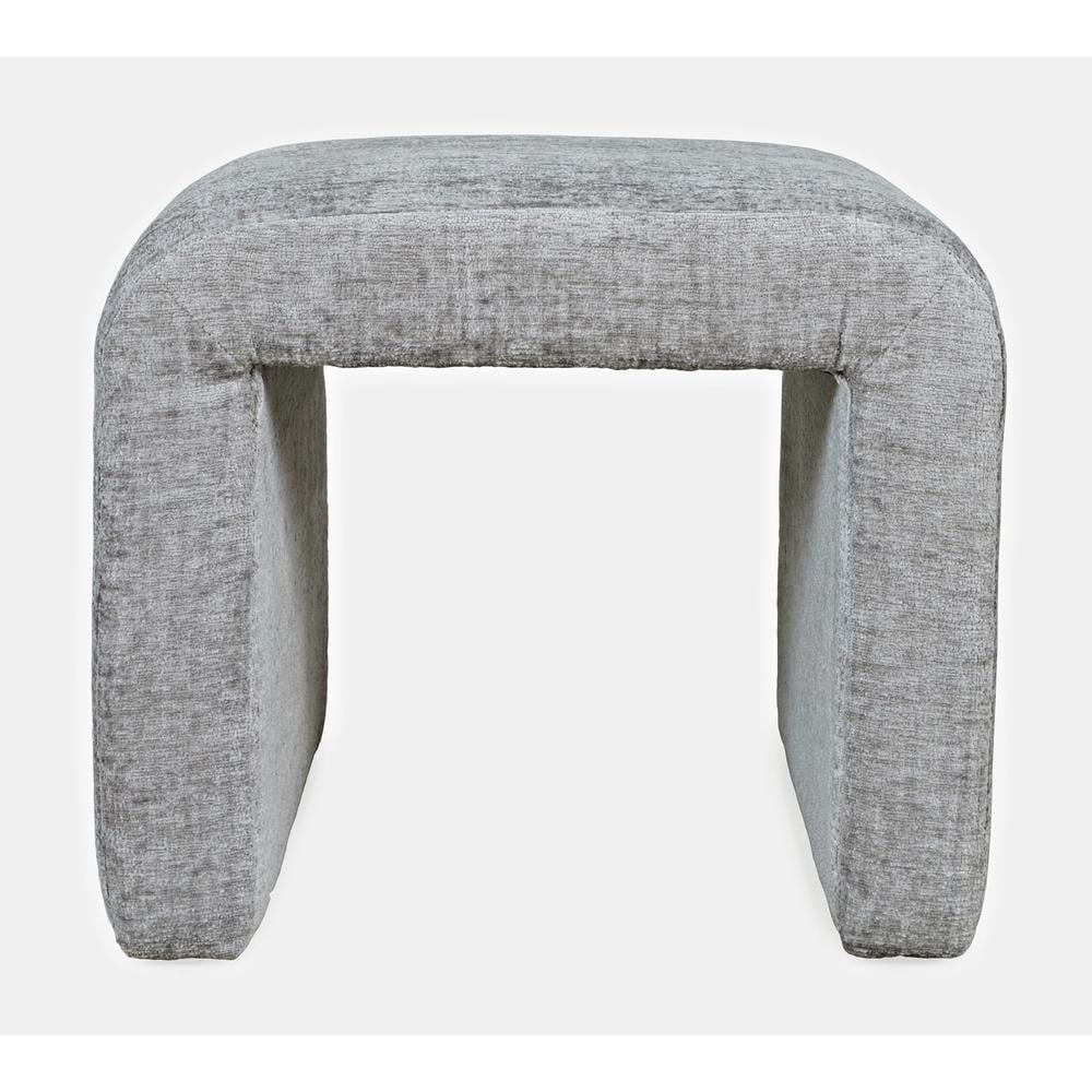 JOFRAN INC. Sophia Jacquard and Wood Composite Dining Room Bench, Beige (Set of 2)