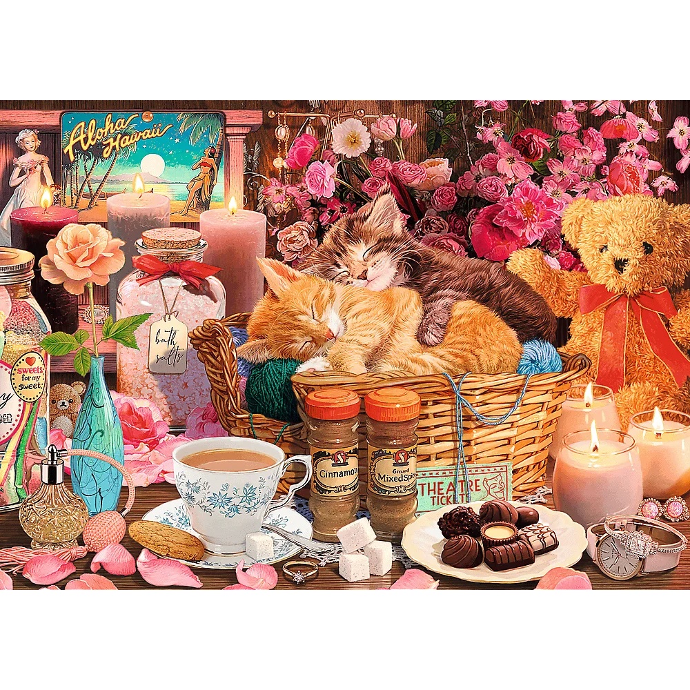 Puzzle Premium Plus Quality 1000 El. Tea Time: Wszystko Co Przyjemne