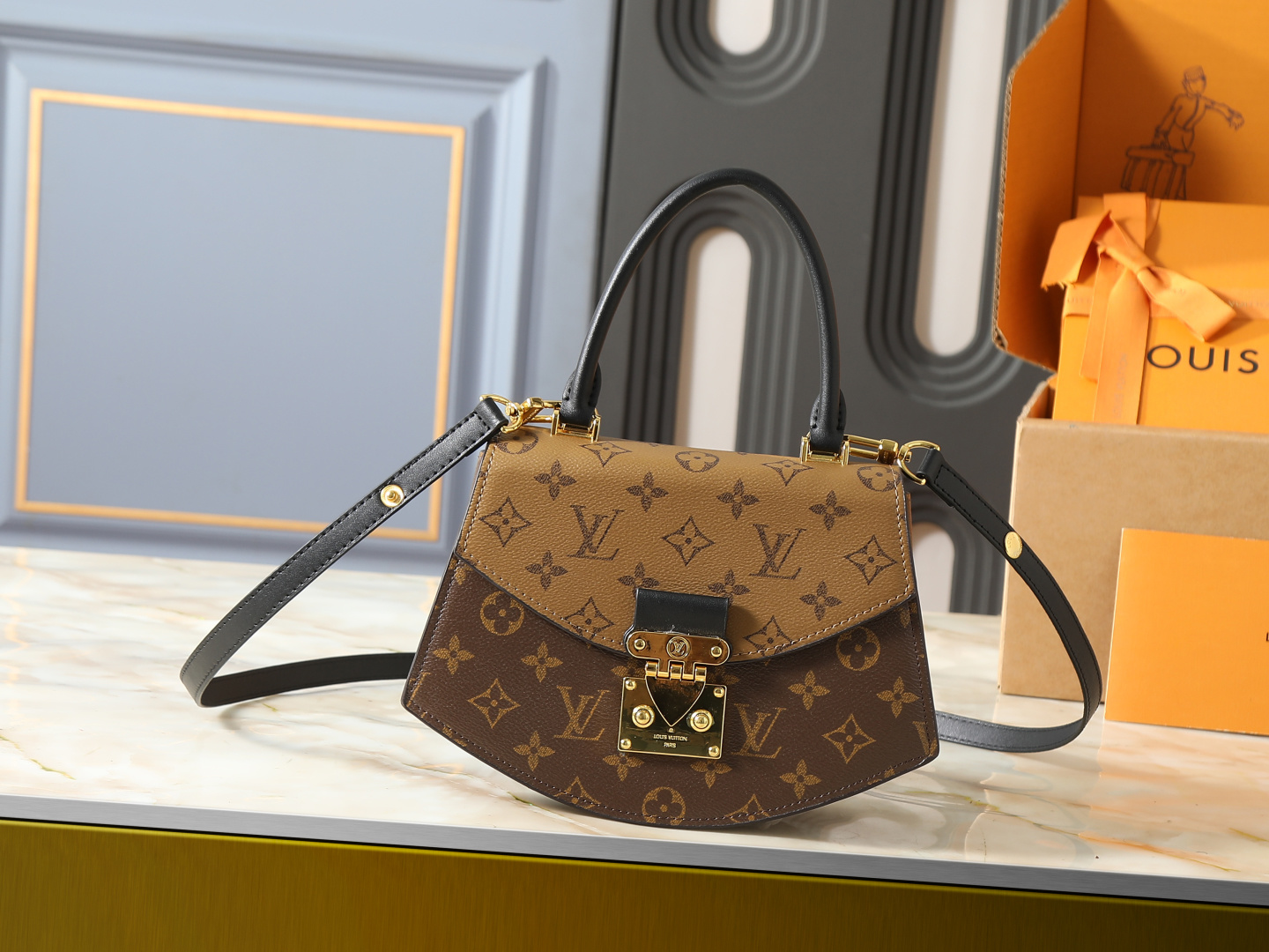 LV  Umbrella-Shaped Two-Tone Monogram Bag