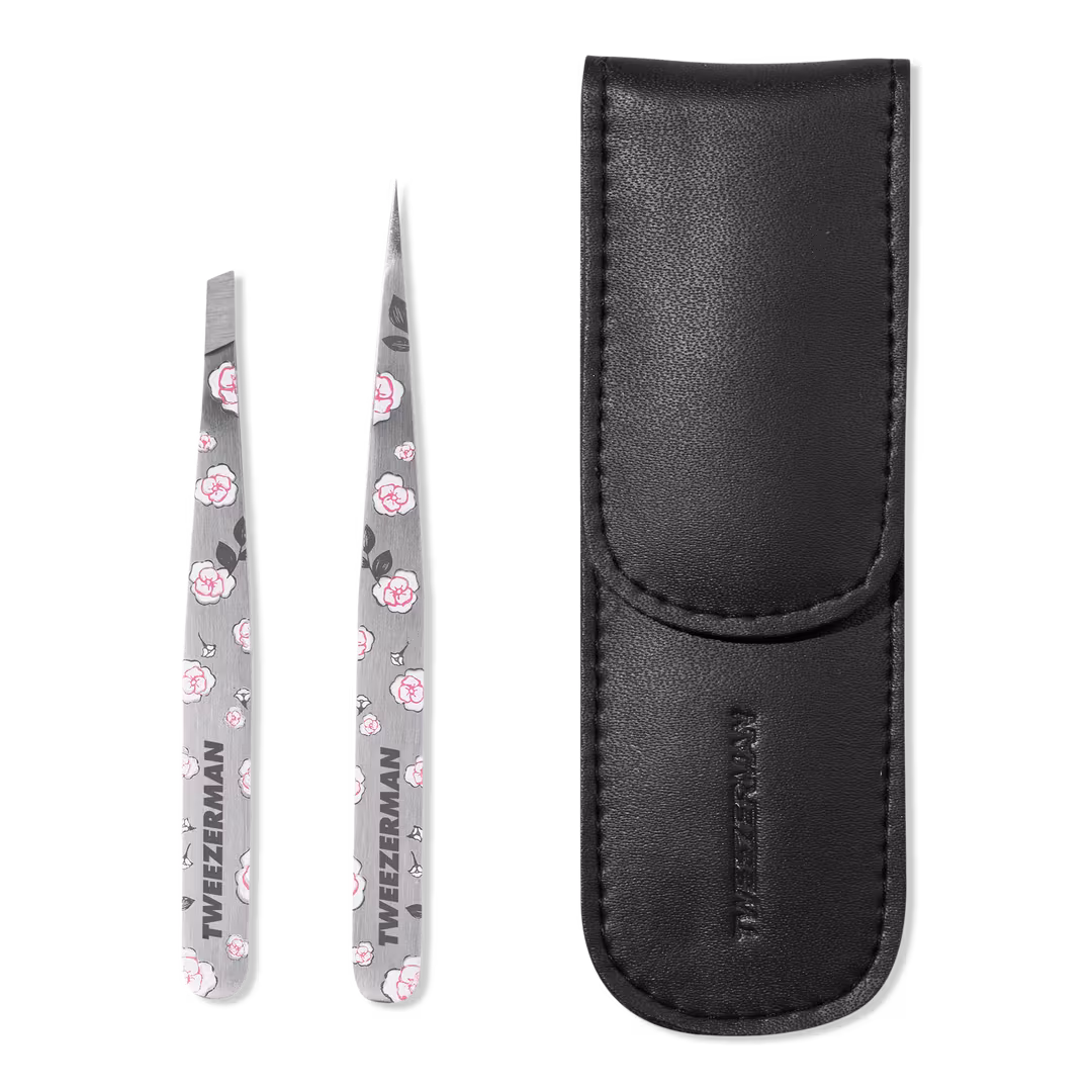 Tweezerman  Rose Painted Petite Tweezer Set