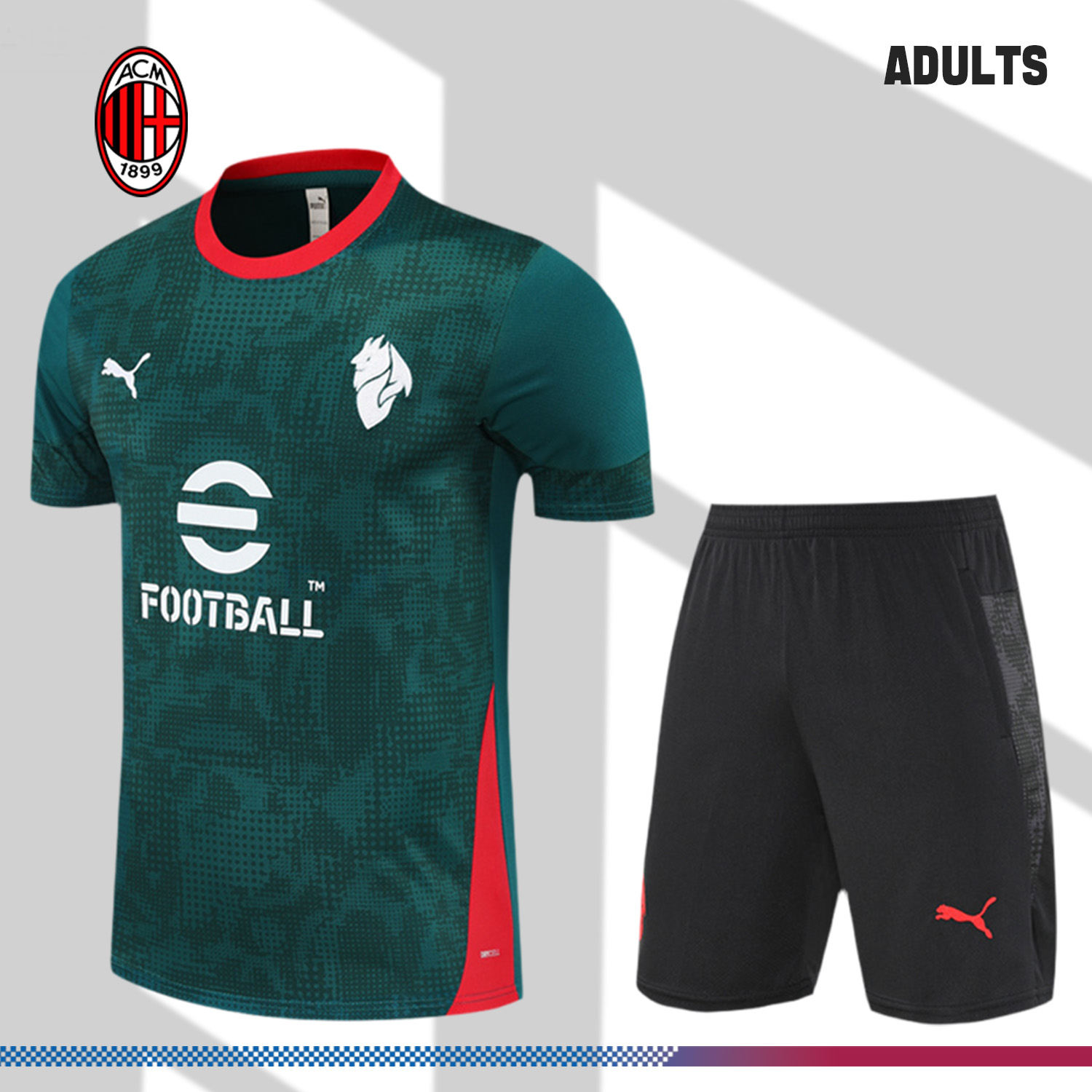2025/2026 AC Milan Adult Short Sleeve Training Wear (Adult kit)