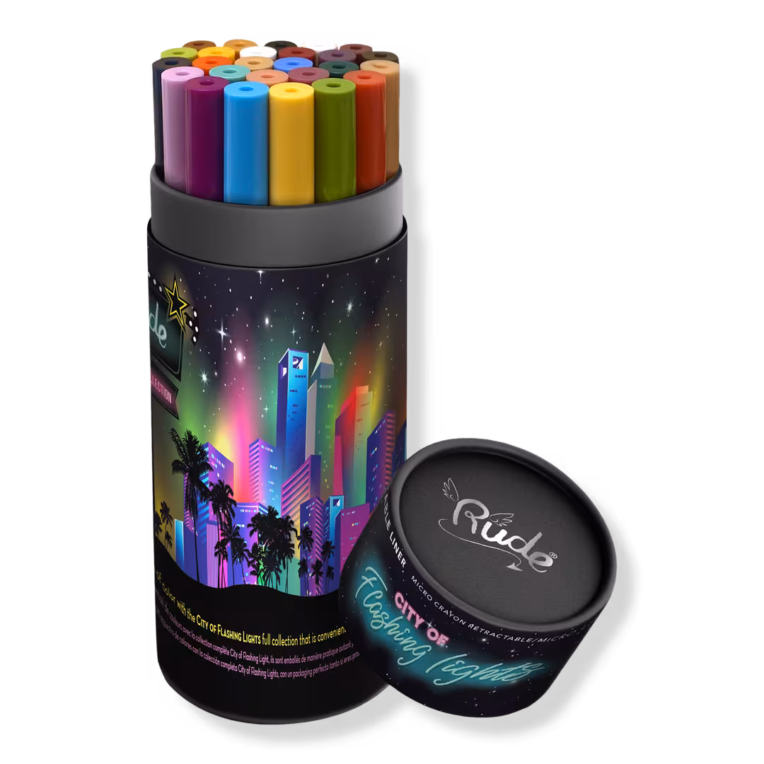 Rude  City of Flashing Lights Micro Retractable Liner - Set