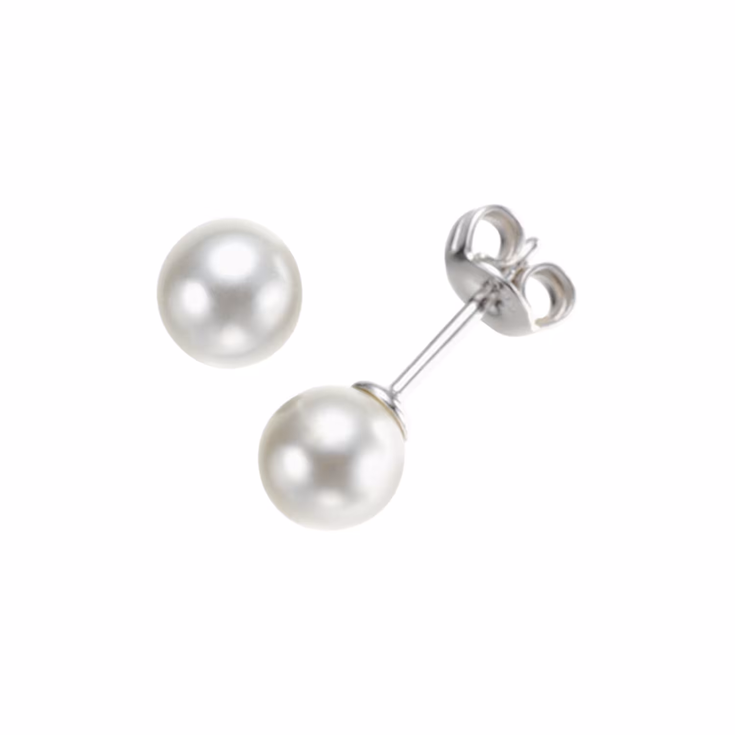 Ohrstecker mit Perlen, Silber 925