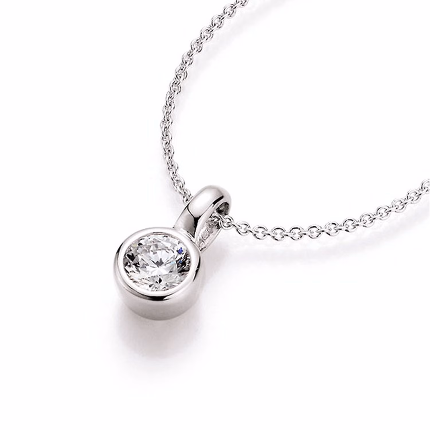 Kette Zirkonia-Anhänger, Silber 925