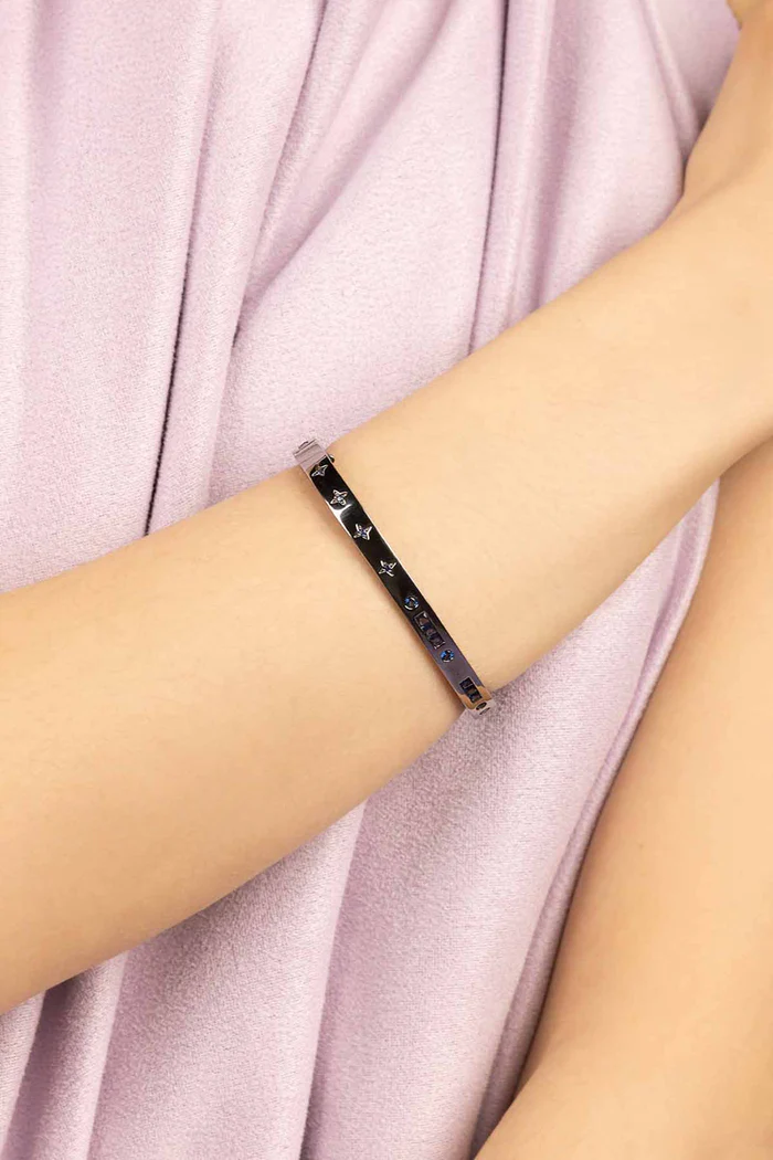 Bangle Morse Code blu Bonheur
