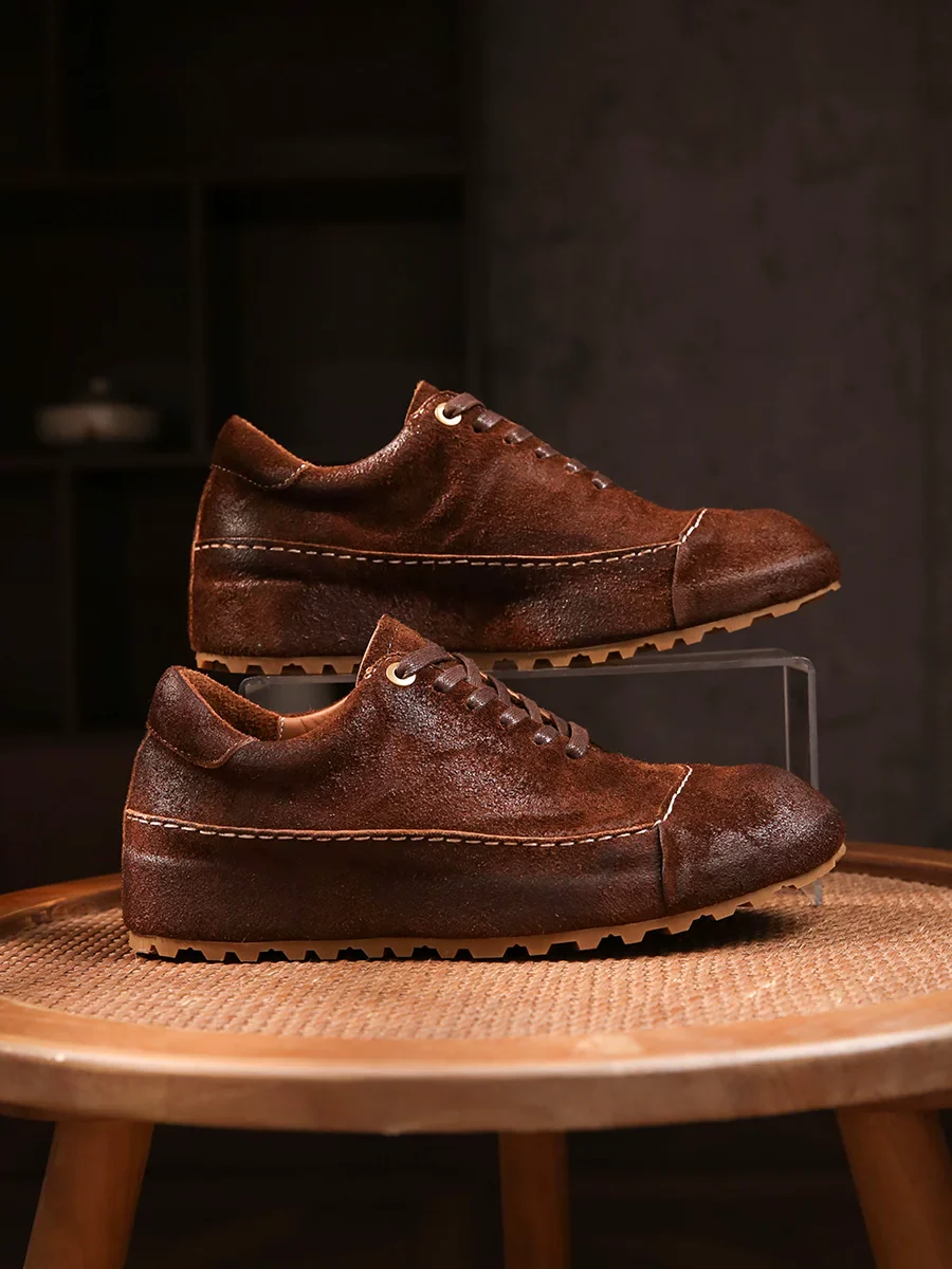 Horse leather Goodyear men's shoes
