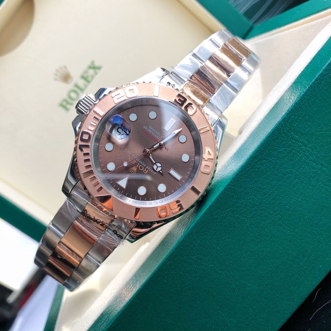 Rolex Watch YACHT-MASTE EVEROSE GOLD BROWN DIAL Watch