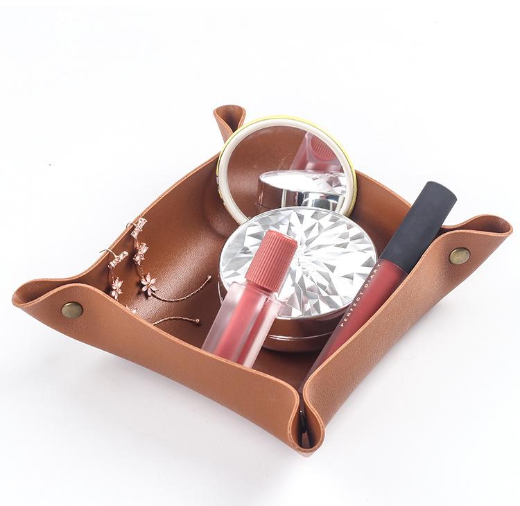 Foldable PU Leather Cut Tobacco Straw Rolling Tray